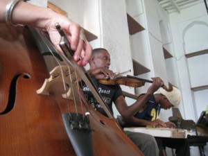 DCMA workshop with young musicians from Zanzibar